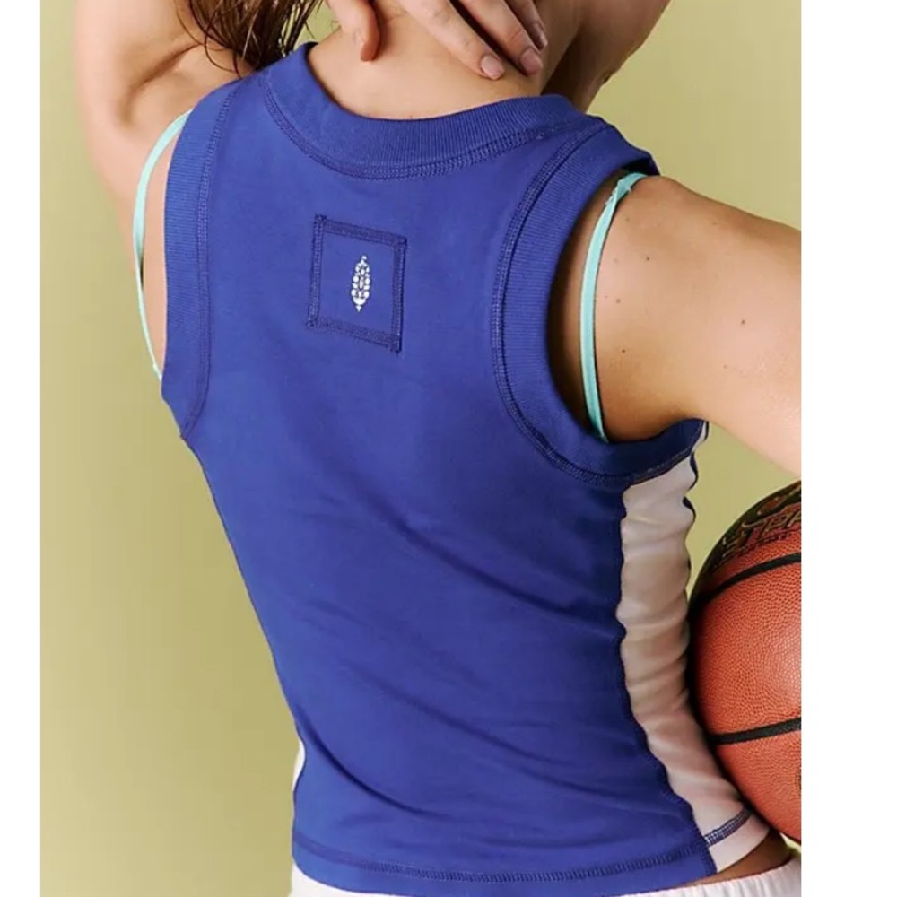 NWOT Free People Movement Power Walk Tank radiant blue XS